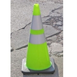 Lime-Green Traffic Cones Reflective Collar 28"